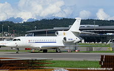 Dassault Falcon 7X | OO-FAE | Belgian Air Force (Luxaviation Belgium)  |  This Falcon 7X of the Belgian Air Force is parked somewhat hidden.  | Z&UUML;RICH (LSZH/ZRH) 05.09.2025