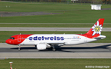 Airbus A320-214 | HB-JLQ | Edelweiss Air  |  This Airbus A320 is the latest aircraft taken on charge by Edelweiss Air. It is also the first Airbus A320 with the black anti-glare protection applied around the cockpit.  | Z&UUML;RICH (LSZH/ZRH) 04.11.2025