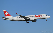 Bombardier CSeries 300 | HB-JCM | Swiss International Air Lines  |  This Bombardier CSeries suffered from a mishap when landing at Kittilauml; a few days before this picture was taken. The aircraft was throughly checked in Northern Finland and returned to Switzerland the following day. | Z&UUML;RICH (LSZH/ZRH) 31.12.2025