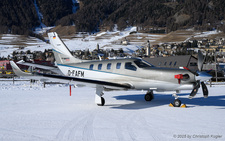 DAHER TBM 910 | D-FAFM | untitled (Volatus)  |  This TBM 910 is parked on the snow parking at Samedan after its flight from Frankfurt Egelsbach. | SAMEDAN (LSZS/SMV) 27.12.2025
