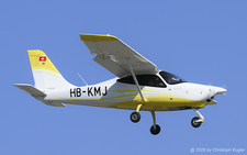 Tecnam P2008 JC | HB-KMJ | untitled (Flugschule Basel)  |  This Tecnam P2008 JC of Flugschule Basel is using the calm between two waves of landing aircraft to performe some touch and goes.  | BASLE (LFSB/BSL) 02.03.2026