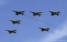 McDonnell Douglas F-4E (AUP) Phantom II | - | Greek Air Force  |  A formation of 6 F-4E (AUP) Phantom II is seen here passing over Andravida. 4 of them are already equipped with the revised, smokeless engines. | ANDRAVIDA (LGAD/PYR) 13.05.2026