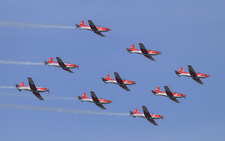 Pilatus PC-7 | - | Swiss Air Force  |  The PC-7 Team of the Swiss Air Force is having its second training week out of D&uuml;bendorf. | D&UUML;BENDORF (LSMD/---) 09.04.2026
