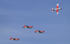 Pilatus PC-7 | - | Swiss Air Force  |  The leader of the 4-ship formation is just breaking off.  | D&UUML;BENDORF (LSMD/---) 09.04.2026