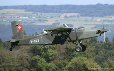 Pilatus PC-6/B2-H2M-1 | V-623 | Swiss Air Force  |  The pilot of this Pilatus PC-6 decided not to land, due to the strong cross winds.  | LSNL 03.09.2026
