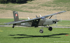 Pilatus PC-6/B2-H2M-1 | V-623 | Swiss Air Force  |  The pilot of this Pilatus PC-6 succeeded in landing the plane on this demanding makeshift field. The strong cross winds made landings not easy.  | LSNL 03.09.2026