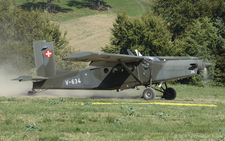 Pilatus PC-6/B2-H2M | V-634 | Swiss Air Force  |  This Pilatus PC-6 is lining up on the end of the airstrip and is getting ready for another flight. | LSOT 08.09.2026