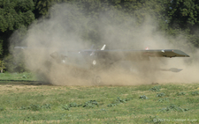 Pilatus PC-6/B2-H2M-1 | V-614 | Swiss Air Force  |  The particularity of this airstrip is the dust that is kicked up once the engine is put into reverse. | LSOT 08.09.2026