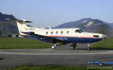 Pilatus PC-12/45 | M-YBLS | private  |  This Pilatus PC-12 was built in 1997 and is one of the oldest ones still flying in Europe. It is seen here at the compass calibration. | BUOCHS (LSZC/BXO) 04.03.2026