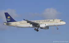 Airbus A320-214 | HZ-ASA | Saudi Arabian Airlines  |  Saudi Arabian Airlines operates 7 Airbus A320 in a special configuration with more business and less economic class seats. This Airbus A320 is one of them.  | Z&UUML;RICH (LSZH/ZRH) 04.01.2026