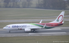 Boeing 737-8B6 | CN-RGJ | RAM Royal Air Maroc  |  This Boeing 737-800 of RAM Royal Air Maroc was delivered in MAR2012 to the current operator and received the additional Oneworld titles in APR2020. | Z&UUML;RICH (LSZH/ZRH) 18.01.2026