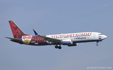 Boeing 737 MAX 8 | TC-SOI | SunExpress  |  This Boeing 737 MAX of SunExpress has been repainted in the so called VfBExpress special colours promoting the soccer club VfB Stuttgart. | Z&UUML;RICH (LSZH/ZRH) 24.03.2026