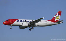 Airbus A320-214 | HB-JJK | Edelweiss Air  |  This is the sole flight of Edelweiss Air arriving in the early hours of the day in Zurich. It is flight EDW171 from Tbilisi. | Z&UUML;RICH (LSZH/ZRH) 22.04.2026