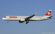 Airbus A321-271nx | HB-JPG | Swiss International Air Lines  |  This is the latest Airbus A321neo of Swiss International Airlines. It is seen here arriving from Barcelona as flight SWR1951.  | Z&UUML;RICH (LSZH/ZRH) 23.04.2026