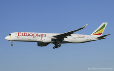 Airbus A350-941 | ET-AVB | Ethiopian Airlines  |  This Airbus A350-900 of Ethiopian Airlines is seen here arriving from Addis Ababa and Milan. The aircraft will spend the day in Zurich before retunring to Ethiopia. It has already receive the 80 years sticker of Ethiopian Airlines.  | Z&UUML;RICH (LSZH/ZRH) 24.04.2026
