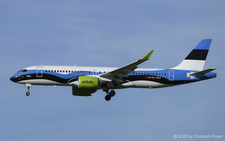 Airbus A220-300 | YL-CSJ | Air Baltic  |  This Airbus A220-300 of Air Baltic has been painted in the colours of Estonia. It is seen here operating flight BTI291 from Riga to Z&uuml;rich. | Z&UUML;RICH (LSZH/ZRH) 27.04.2026