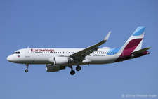 Airbus A320-214 | D-AEWJ | Eurowings  |  This Airbus A320 of Eurowings is arriving late from Berlin. Instead of a 08:15 arrivial, the aircraft arrived on 09:21 LT. | Z&UUML;RICH (LSZH/ZRH) 15.06.2026