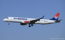 Embraer ERJ-195LR | YU-ATD | Air Serbia  |  This Embraer ERJ-195 was the 1200th aircraft manufactured by Embraer. It was initially delivered to Azul as PR-AUP and delivered on 21 JAN 2026 to Air Serbia. | Z&UUML;RICH (LSZH/ZRH) 18.06.2026