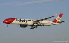 Airbus A350-941 | HB-IHB | Edelweiss Air  |  This Airbus A350 of Edelweiss Air is arriving early  in the morning casting long shadows on the fuselage.  | Z&UUML;RICH (LSZH/ZRH) 21.06.2026
