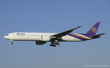 Boeing 777-3D7ER | HS-TKY | Thai Airways International  |  Thai Airways International is operating their daily flight from Bangkok to Zurich using the Boeing 777 aircraft. They will increase the number of flights to 11 per week starting mid-January 2027, now also including some evening flights. | Z&UUML;RICH (LSZH/ZRH) 09.07.2026