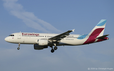 Airbus A320-214 | 9H-EUR | Eurowings  |  Eurowings Europe Malta operates a total of 29 aircraft. Here, one is seen approaching runway 14 in Zurich as flight EW762 from Cologne | Z&UUML;RICH (LSZH/ZRH) 13.07.2026