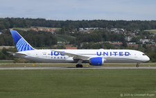 Boeing 787-9 | N61101 | United Airlines  |  United Airlines recently changed the aircraft type on their flight from San Francisco to Zurich to Boeing 787-9. Here the sole aircraft of this type with the additional 100 years sticker is seen departing on runway 16 on its way back to California. | Z&UUML;RICH (LSZH/ZRH) 11.09.2026