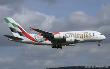 Airbus A380-842 | A6-EVH | Emirates Airline  |  This Airbus A380 of Emirates is promoting the 2027 Men's Rugby Cup in Australia. | Z&UUML;RICH (LSZH/ZRH) 21.09.2026