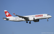 Bombardier CSeries 300 | HB-JCB | Swiss Global Airlines  |  This Bombardier CSeries 300 is seen here arriving from Bordeaux.  | Z&UUML;RICH (LSZH/ZRH) 05.10.2026