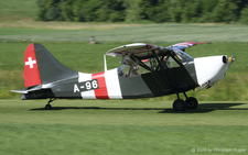 Stinsen L-5 Sentinel | HB-TRY | private  |  This Stinson Sentinel L-5 has just arrived at Berom&uuml;nster. The aircraft made an emergency landing during WWII and was later integrated into the Swiss Air Force as A-96. | LSZO 13.06.2026